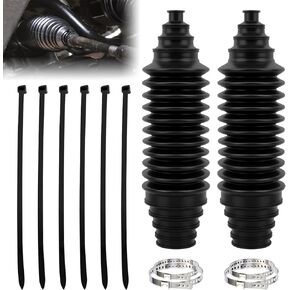 Car Rack and Pinion Boot Kit, Dustproof Silicone Steering Rack Boots with Pinion Bellow Cable Ties and Clamps, Universal Adjutable Inner Tie Rod Boot Car Accessories for Steering System in Saudi Arabia