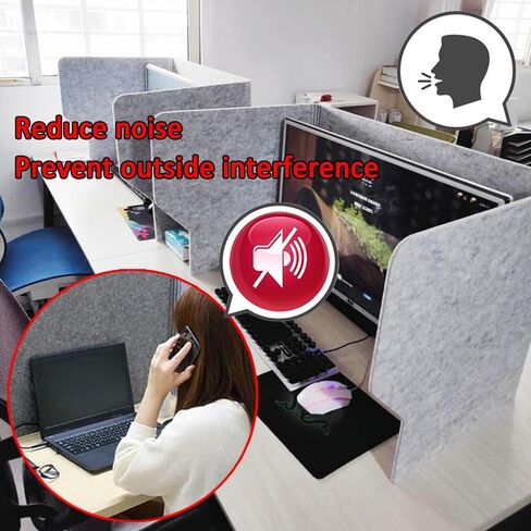 LIGUOYI Office Divider Partition with 4 Bracket, Sound Dampening Desk Dividers Desk Panel for Schools Or Offices, Freestanding Desktop Privacy Panel, Folding Portable, Ecofriendly in Saudi Arabia