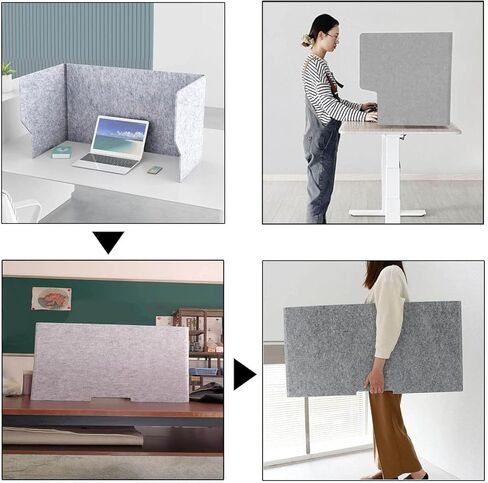 LIGUOYI Office Divider Partition with 4 Bracket, Sound Dampening Desk Dividers Desk Panel for Schools Or Offices, Freestanding Desktop Privacy Panel, Folding Portable, Ecofriendly in Saudi Arabia