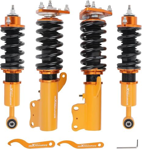 maXpeedingrods Coilovers for Mitsubishi Lancer CX/CY 2008-2016, for Mitsubishi Outlander Sport GA 2011-2020, 24 Levels Damper Adjustable Coilovers Suspension Kit, Height Adjustable Lowering Kit, Red in Saudi Arabia