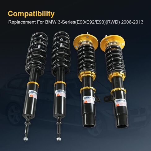 JDMSPEED مجموعات تعليق Coilover الجديدة باللون الأحمر Adj لاستبدال الارتفاع لسيارات BMW 3-Series E92 E91 E90 2006-2013 in Kuwait