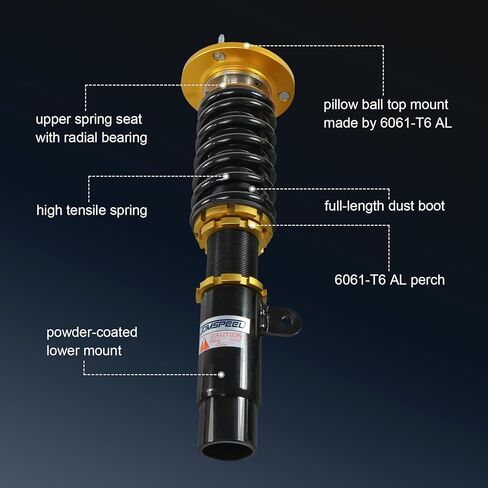 JDMSPEED مجموعات تعليق Coilover الجديدة باللون الأحمر Adj لاستبدال الارتفاع لسيارات BMW 3-Series E92 E91 E90 2006-2013 in Kuwait
