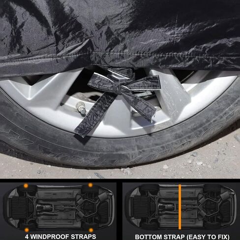 Car Cover Compatible with Chrysler Crossfire SRT-6, Outdoor Full Car Cover Dustproof Windproof Car Cover for Automobiles Protection Vehicle Cover Auto Cover Four Seasons Universal Car Tarpaulin in Saudi Arabia