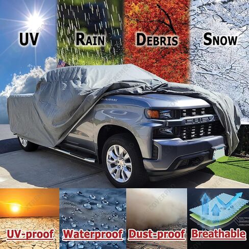 غطاء سيارة يناسب 2019-2025 تشيفي سيلفرادو 2500HD 3500HD طاقم الكابينة 8ft سرير مزدوج XTREMECOVERPRO Diamond Series غطاء شاحنة رمادي in Saudi Arabia