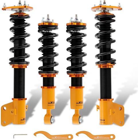maXpeedingrods Coilovers for Subaru Legacy Outback 1998-2003, 24 Level Adjustable Damper Coilovers Suspension Kit, Height Adjustable Shock Absorber Struts Lowering Kit, Gold in Saudi Arabia