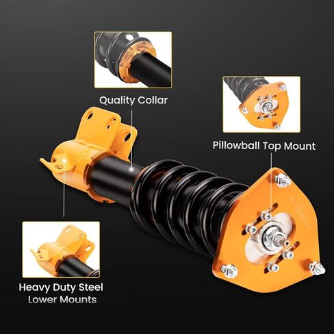 maXpeedingrods Coilovers for Subaru Legacy Outback 1998-2003, 24 Level Adjustable Damper Coilovers Suspension Kit, Height Adjustable Shock Absorber Struts Lowering Kit, Gold in Saudi Arabia