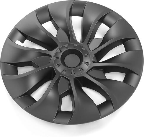 IKON MOTORSPORTS، غطاء عجلة مقاس 18 بوصة متوافق مع طراز Tesla 2017-2023 3، أغطية محور ABS طراز الرعد الأسود غير اللامع، غطاء حافة غطاء العجلة الخارجي للملحقات الخارجية، 4 عبوات in Kuwait