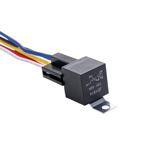 10 عبوات 12 فولت 40/30 أمبير 5 دبوس SPDT للسيارة مع سرج - أسلاك نحاسية شديدة التحمل 12 AWG، متوافقة مع قارب دراجة نارية لشاحنة السيارات in Kuwait