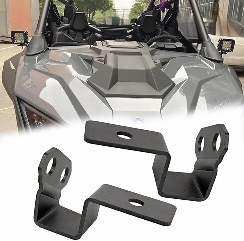 1 Pair RZR A-Pillar Light Mounting Bracket, Rust Proof LED Cube Work Light Mount Compatible with UTV Polaris RZR Pro R 2020-2024 (for Mounting 1 Cube Light) in Saudi Arabia