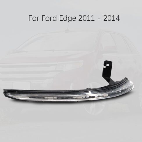 Left Driver Side Mirror lights Mirror Turn Signal Lights Lamps Fit for 2011 2012 2013 2014 Ford Edge, Led, Black & Clear Lens in Kuwait