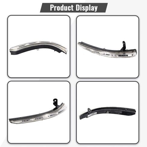 Left Driver Side Mirror lights Mirror Turn Signal Lights Lamps Fit for 2011 2012 2013 2014 Ford Edge, Led, Black & Clear Lens in Kuwait