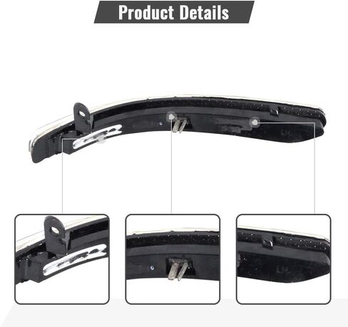 Left Driver Side Mirror lights Mirror Turn Signal Lights Lamps Fit for 2011 2012 2013 2014 Ford Edge, Led, Black & Clear Lens in Kuwait