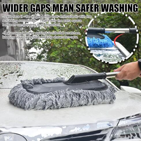 Ultimate Car Duster - The Best Microfiber Multipurpose Duster - Pollen Removing - Exterior or Interior Use - Lint Free - Long Unbreakable Extendable Handle in Saudi Arabia