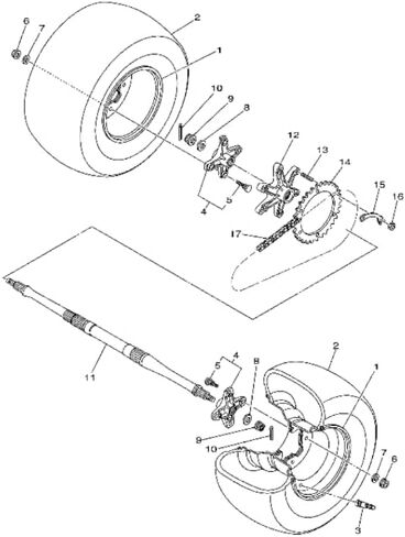 Rear Axle Fits Yamaha Raptor YFM660R YFM 660R YFM 660 R (2002-2005) in Saudi Arabia