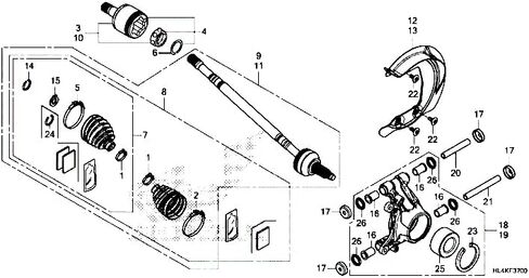 Rear Axle Shaft Fits Honda Pioneer 1000 (2016-2023) in Saudi Arabia