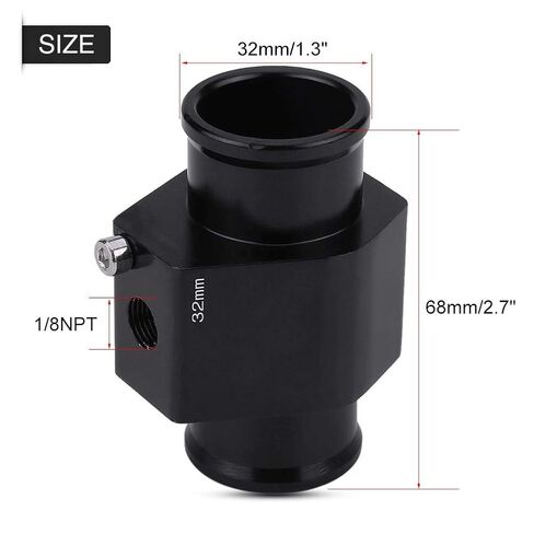Water Temp Joint Pipe, 7 Sizes Universal Aluminum Alloy Car Water Temp Temperature Joint Pipe Hose Sensor Gauge Adapter(32mm) Other modifications in Saudi Arabia