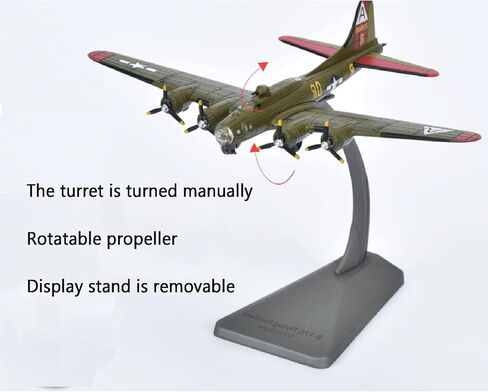 B-17G WWII US Air Fortress Bomber Texas Air Show Finished Aircraft Model 1/200 6.7-Inch Jet Die-Casting Aircraft Model Simulation Finished Military Decoration in Saudi Arabia