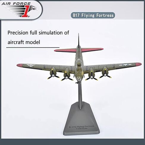 B-17G WWII US Air Fortress Bomber Texas Air Show Finished Aircraft Model 1/200 6.7-Inch Jet Die-Casting Aircraft Model Simulation Finished Military Decoration in Saudi Arabia