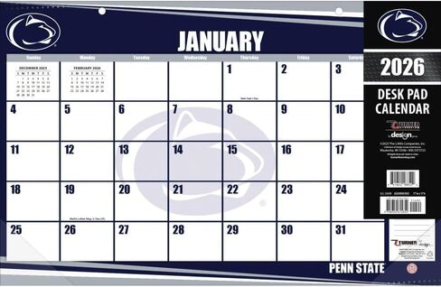 TURNER SPORTS Penn State Nittany Lions 2026 17x11 Desk Calendar (26998901003) in Saudi Arabia