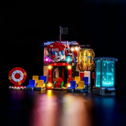 إضاءة LED متوافقة مع خيمة السيرك باجي 75637 من Lego، طقم إضاءة متوافق مع Lego ONE Piece 75637، النموذج غير متضمن - فقط الأضواء in Saudi Arabia