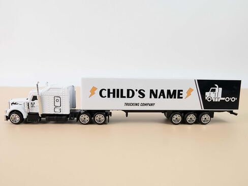 MT WORLD Personalized Toy Truck with Name Custom Semi Truck Toy Tonka Container Car Carrier for Little Boys Birthday in Saudi Arabia