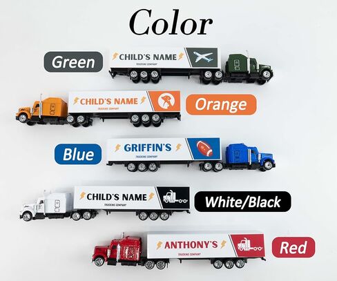 MT WORLD Personalized Toy Truck with Name Custom Semi Truck Toy Tonka Container Car Carrier for Little Boys Birthday in Saudi Arabia