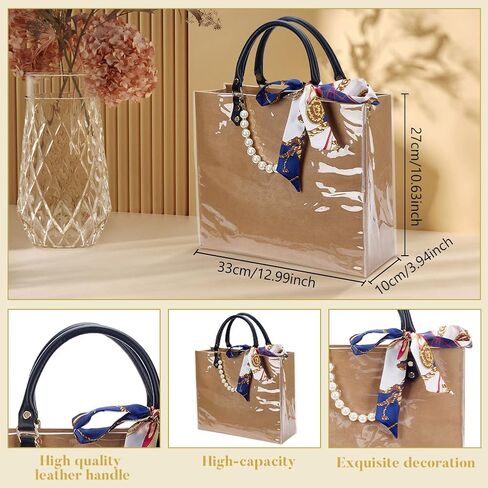 WEBEEDY DIY Tote Bag Handbag Making Kit for Adults Beginners Kraft Paper Bag DIY Kit with Handbag Bottom and Handle, Handmade Purse Making for Women Birthday Christmas Party Gift, 13x10.6x4 Inch in Saudi Arabia