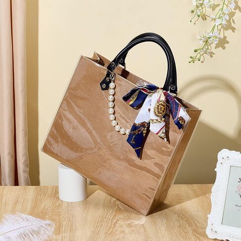 WEBEEDY DIY Tote Bag Handbag Making Kit for Adults Beginners Kraft Paper Bag DIY Kit with Handbag Bottom and Handle, Handmade Purse Making for Women Birthday Christmas Party Gift, 13x10.6x4 Inch in Saudi Arabia