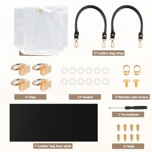 Clear PVC DIY Tote Bag Handbag Crafting Kit Handmade Gift Bag Craft Accessories Tool Set Birthday & Holiday Gift Bags in Saudi Arabia