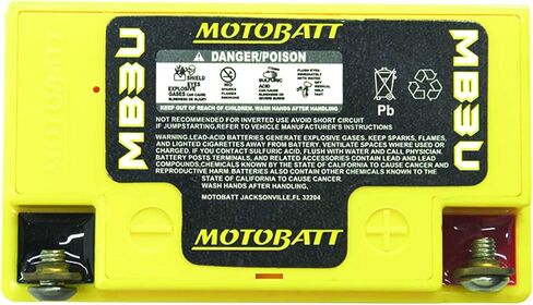 MotoBatt MB3U (12V 3.8 Amp) 40CCA Factory Activated QuadFlex AGM Battery in Saudi Arabia