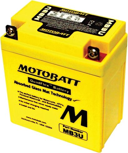 MotoBatt MB3U (12V 3.8 Amp) 40CCA Factory Activated QuadFlex AGM Battery in Saudi Arabia