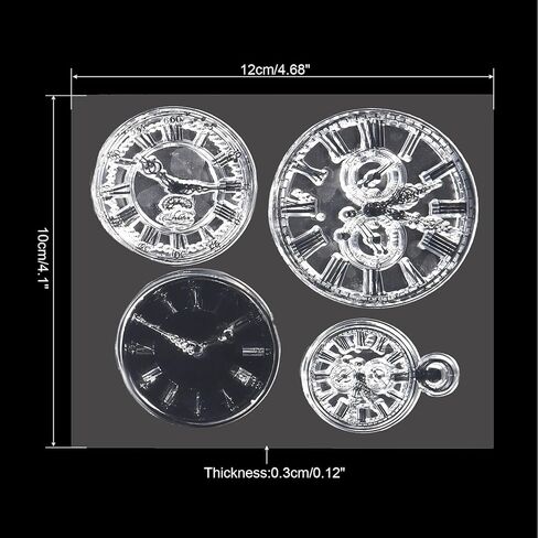 Transparent Silicone Stamps, 1 Pcs T1018 Clock Clear Stamps for Card Making Decoration DIY Scrapbooking Embossing Album Decor Craft, Clear in Saudi Arabia