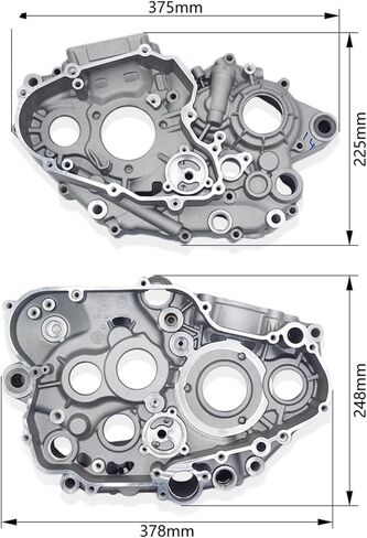 Crankcase,Crankcase Cover Fit for ZONGSHEN NC250 NC250S NC300S Fit for AVANTIS MOTOLAND ZS177MM Motorcycle Engine Block Left Right Crankcase(NC250-Right-New) in Saudi Arabia
