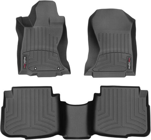 بطانات أرضية مخصصة من Weathertech لسيارة Subaru Legacy، Outback، الصف الأول والثاني (441583-1-2)، أسود in Kuwait