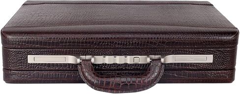 Full Grain Leather Briefcase Attache For Unisex Size L18 * W5 * H12 IN Expandable Italian Lock Briefcase in Saudi Arabia