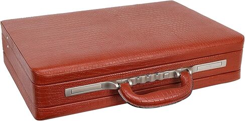 Full Grain Leather Briefcase Attache For Unisex Size L18 * W5 * H12 IN Expandable Italian Lock Briefcase in Saudi Arabia