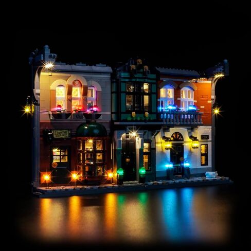 إضاءة LED متوافقة مع Lego Sherlock Holmes: Book Nook 10351 ديكور رف الكتب، مجموعة إضاءة متوافقة مع Lego Book Nook 10351، غير متضمنة مجموعة النموذج - فقط الأضواء in Saudi Arabia