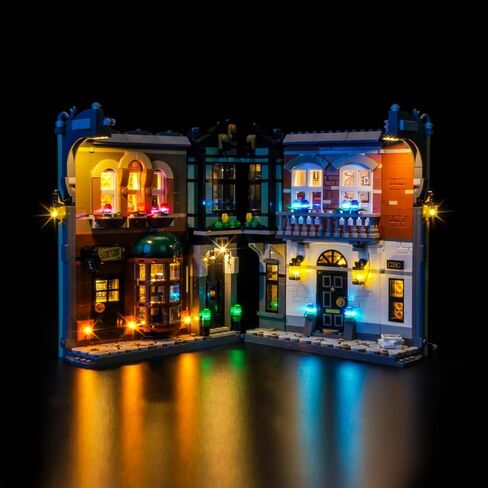 إضاءة LED متوافقة مع Lego Sherlock Holmes: Book Nook 10351 ديكور رف الكتب، مجموعة إضاءة متوافقة مع Lego Book Nook 10351، غير متضمنة مجموعة النموذج - فقط الأضواء in Saudi Arabia