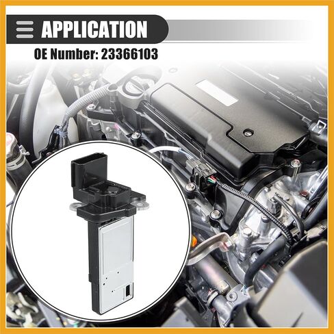 Air Flow Sensor Meter, MAF Sensor Airflow Replacement, for Chevrolet Malibu 2016-2022, ABS, NO.23366103, Black Replacement in Saudi Arabia