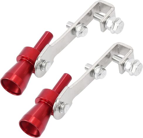 2pcs S Size Aluminum Alloy Universal Turbo Sound Exhaust Muffler Pipe Whistle Car Roar Maker Red Auto Replacement Parts in Saudi Arabia
