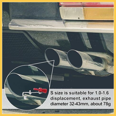 2pcs S Size Aluminum Alloy Universal Turbo Sound Exhaust Muffler Pipe Whistle Car Roar Maker Red Auto Replacement Parts in Saudi Arabia