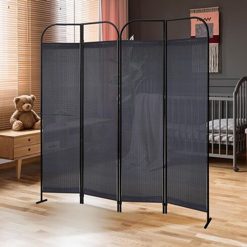 DECOLAB Freesstanding Room Divider Partition, Portable Folding Privacy Wall Panel, Home, Office, Studio, Bedroom, Adjustable Layout, 68" x 71", Knight in Saudi Arabia