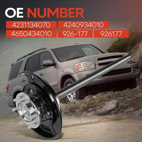 Rear Driver Left Side 926177 Axle Shaft Assembly with Axle Bearing and Seal, Fit for Toyota Sequoia 2005-2007 V8 4.7L, Replace OE 4231134070, 4240934010, 4650434010, 926-177 in Saudi Arabia