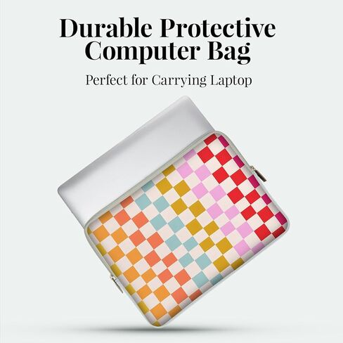 Laptop 13 inch Sleeve Case for MacBook Air 13-13.6 inch, Laptop Bag Cover for MacBook Pro 13" 14 inch, Shockproof Briefcase Travel Carrying Sleeve for 14" Chromebook, HP, Dell I Checkered in Saudi Arabia