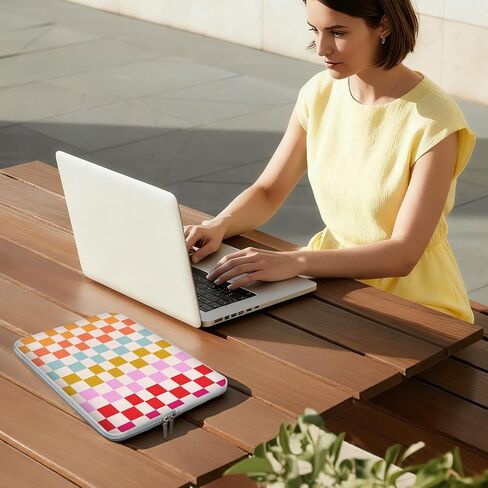 Laptop 13 inch Sleeve Case for MacBook Air 13-13.6 inch, Laptop Bag Cover for MacBook Pro 13" 14 inch, Shockproof Briefcase Travel Carrying Sleeve for 14" Chromebook, HP, Dell I Checkered in Saudi Arabia