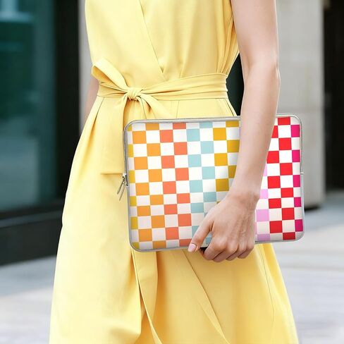 Laptop 13 inch Sleeve Case for MacBook Air 13-13.6 inch, Laptop Bag Cover for MacBook Pro 13" 14 inch, Shockproof Briefcase Travel Carrying Sleeve for 14" Chromebook, HP, Dell I Checkered in Saudi Arabia