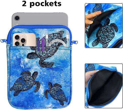 WIRESTER 9-11 inch Tablet Sleeve Bag Case with Pocket Compatible with iPad A16 11 inch, iPad 10.2 inch, iPad Air 10.9 inch, iPad Air/Pro 11 Inch, Tab S8/S9/A9 Plus 11 Inch - Black Gray Leopard in Saudi Arabia