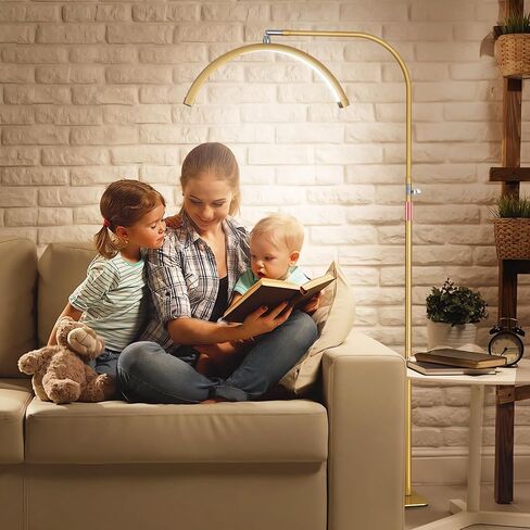 ضوء رموش، ضوء نصف قمر مرن مع حامل هاتف للعناية بالبشرة وشم الرموش والأظافر، 5 درجات حرارة ألوان وإعدادات سطوع، مصباح أرضي LED، مصباح تجميلي قابل للتعديل in Kuwait