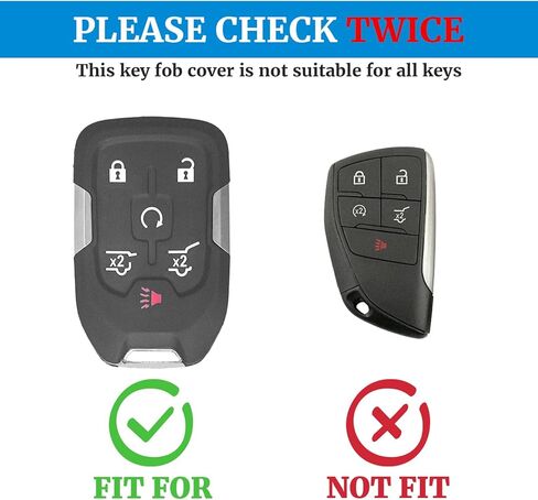 غطاء TPU ناعم لغطاء مفتاح Chevy Key Fob مع سلسلة مفاتيح، غطاء حافظة للمفاتيح حماية كاملة لملحقات GMC Suburban Tahoe Yukon Acadia Terrain Sierra 1500 2500HD 3500HD، 2016-2026، أزرق in Saudi Arabia
