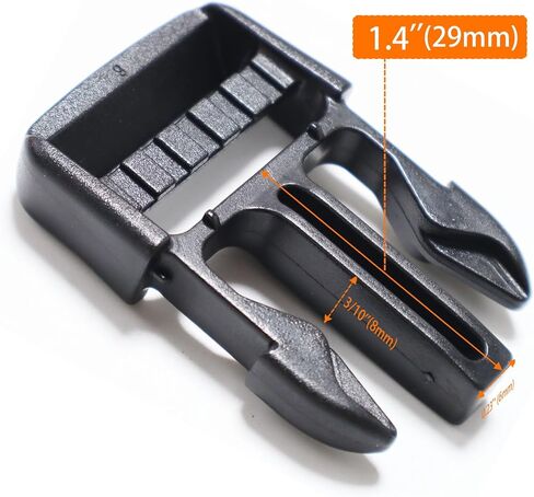 2 Set Side Release Buckles for 1 inch Webbing Straps, 4Pcs Plastic Tri-Glide Slide Clips for 1'' Strap, Heavy Duty Buckle for Backpack Replacement, Two-Way Adjustable Clip Olive Green (Army-green) in Kuwait